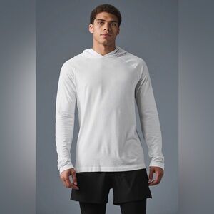 ALO Core Hooded Runner Longsleeve Men’s Size Medium. Worn Once. Great Condition!